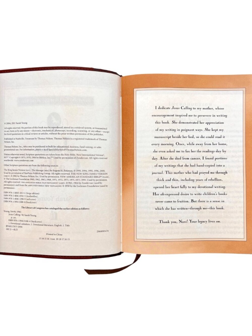 Jesus Calling Enjoying Peace 365 Daily Devotional Sarah Young Faux Leather Cover - Picture 5 of 16